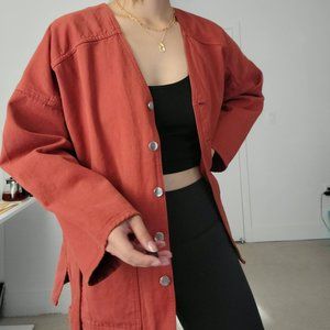 &Other Stories Red Belted Jacket (Never worn, US size 4 fits like M)